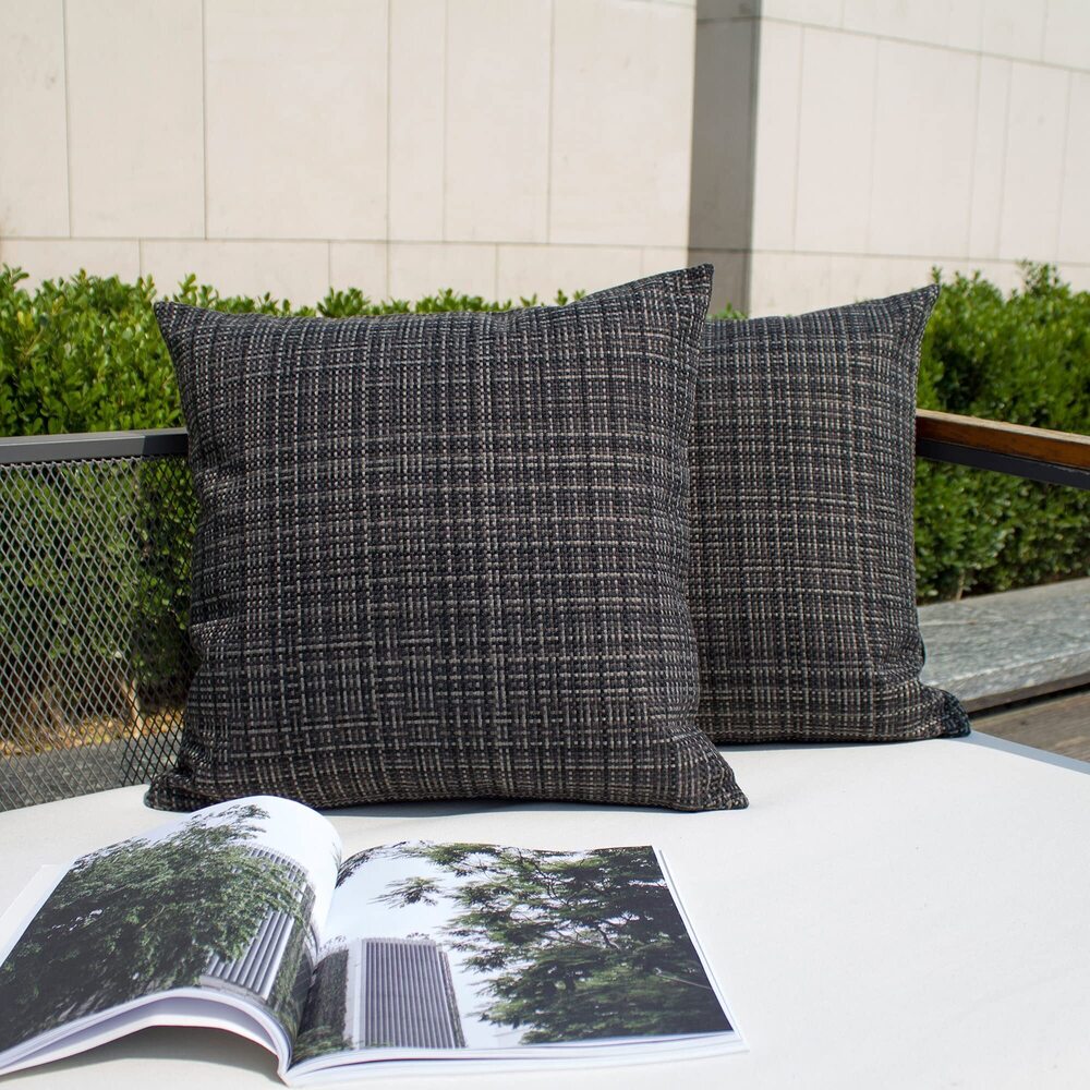7664 Kevin Textile Pack of 2 Decorative Outdoor Waterproof Throw Pillow